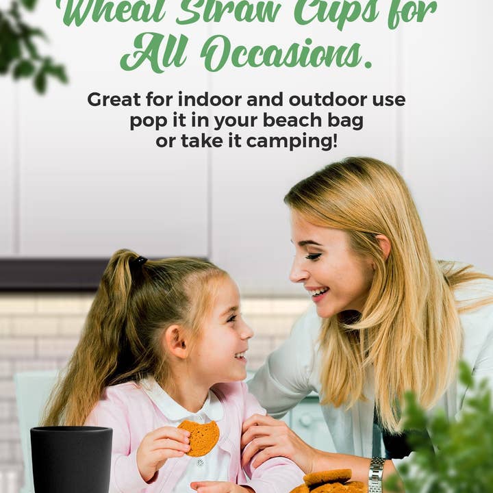 Greendish - Vente Verre/tasse - Ensembles de gobelets à boire en paille de blé écologique légers17