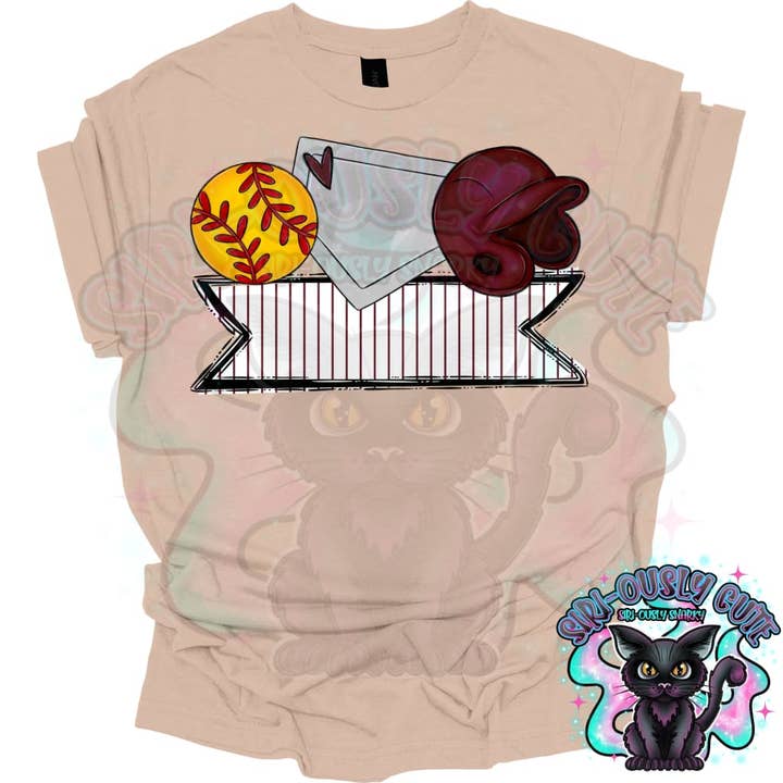 Softball Name Trios Maroon for wholesale by Siri-Ously Cute