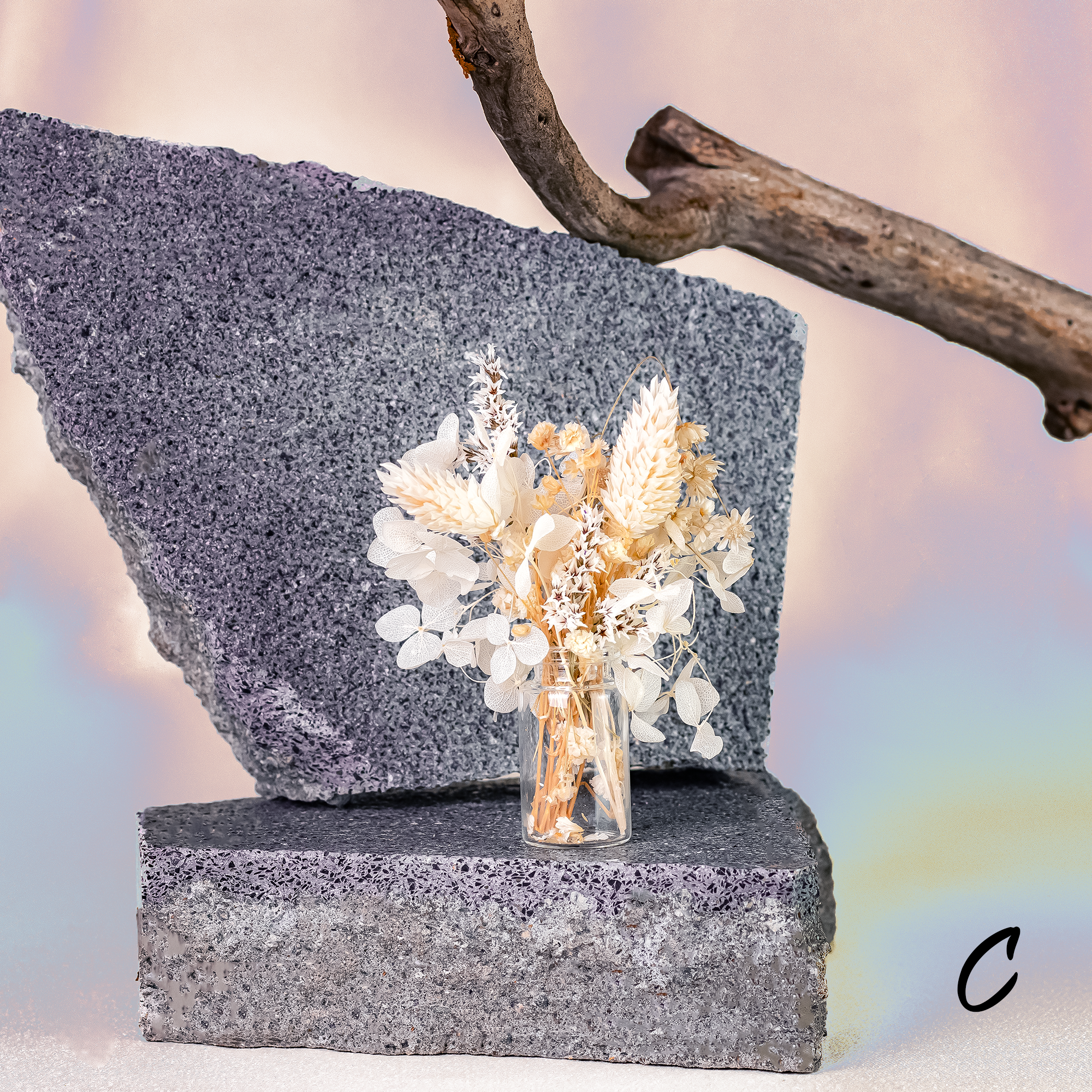 Kunstharz.Art - Wholesale Dried/Pressed Flowers - Valentine's Day flowers Small gift in gift box Bouquet2