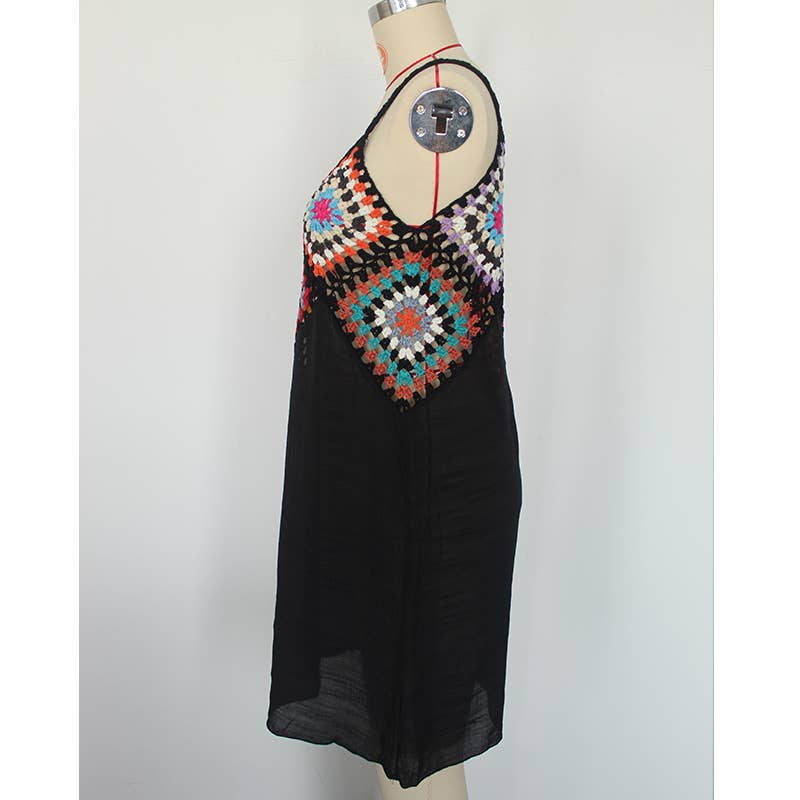 Hope & Sunshine - Wholesale Swim Cover Up - Women's - Crochet V-Neck Cover Up Dress13