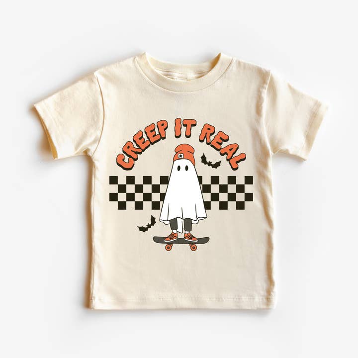 Natural Creep it Real Halloween Toddler and Youth Shirt for wholesale on Faire0