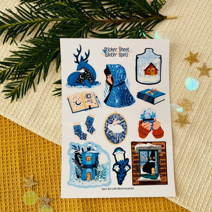 Split Moon Studios - Wholesale Sticker - Wintel Spell Sticker Sheet Decorative Sticker0