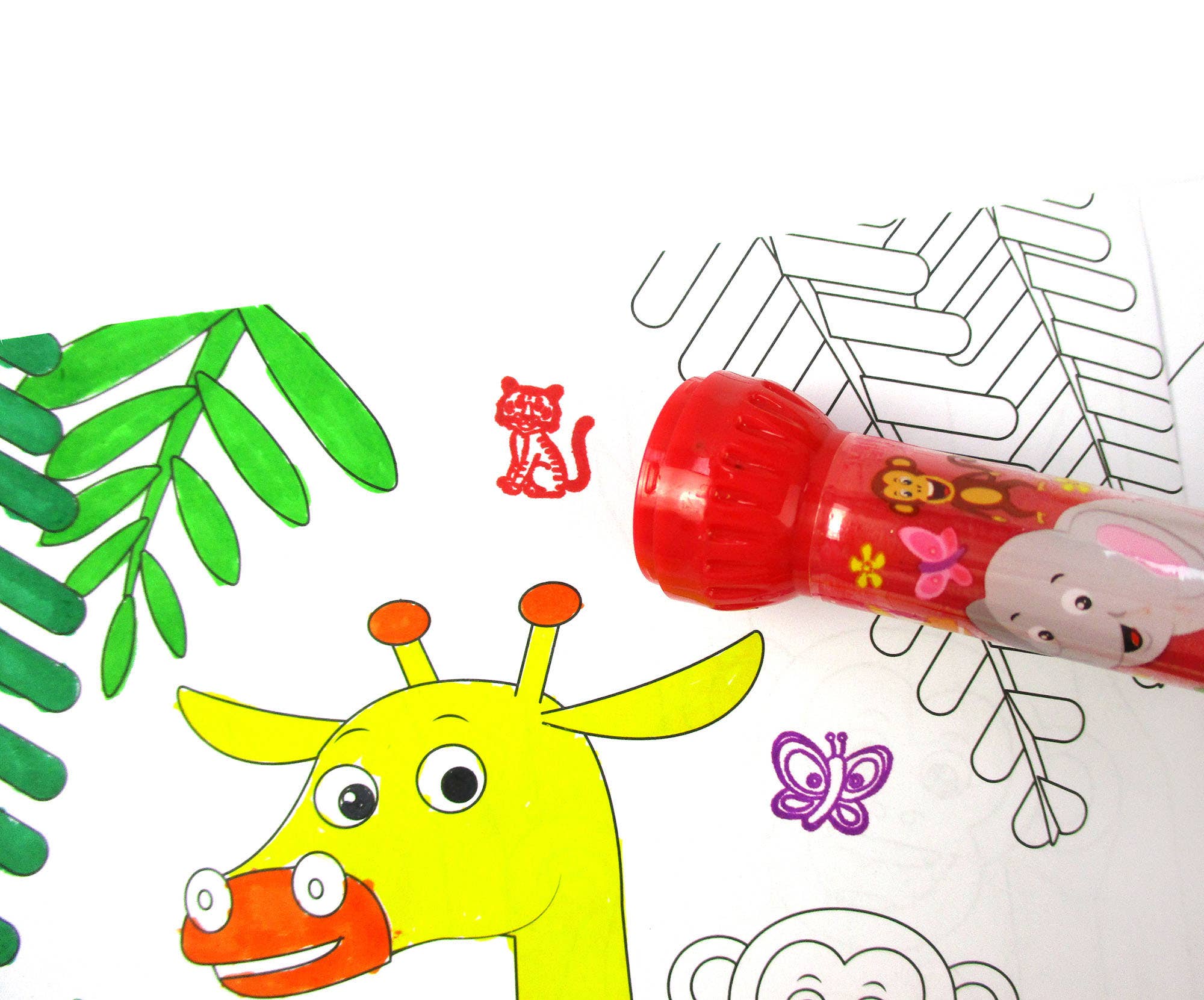 Tiny Mills - Wholesale Markers - Kids & Baby - Safari Zoo Animals Stamp Marker Set - Set of 106