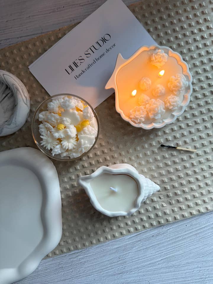 Snäckskal Prydnadsskål Ljus för wholesale av The lines studio