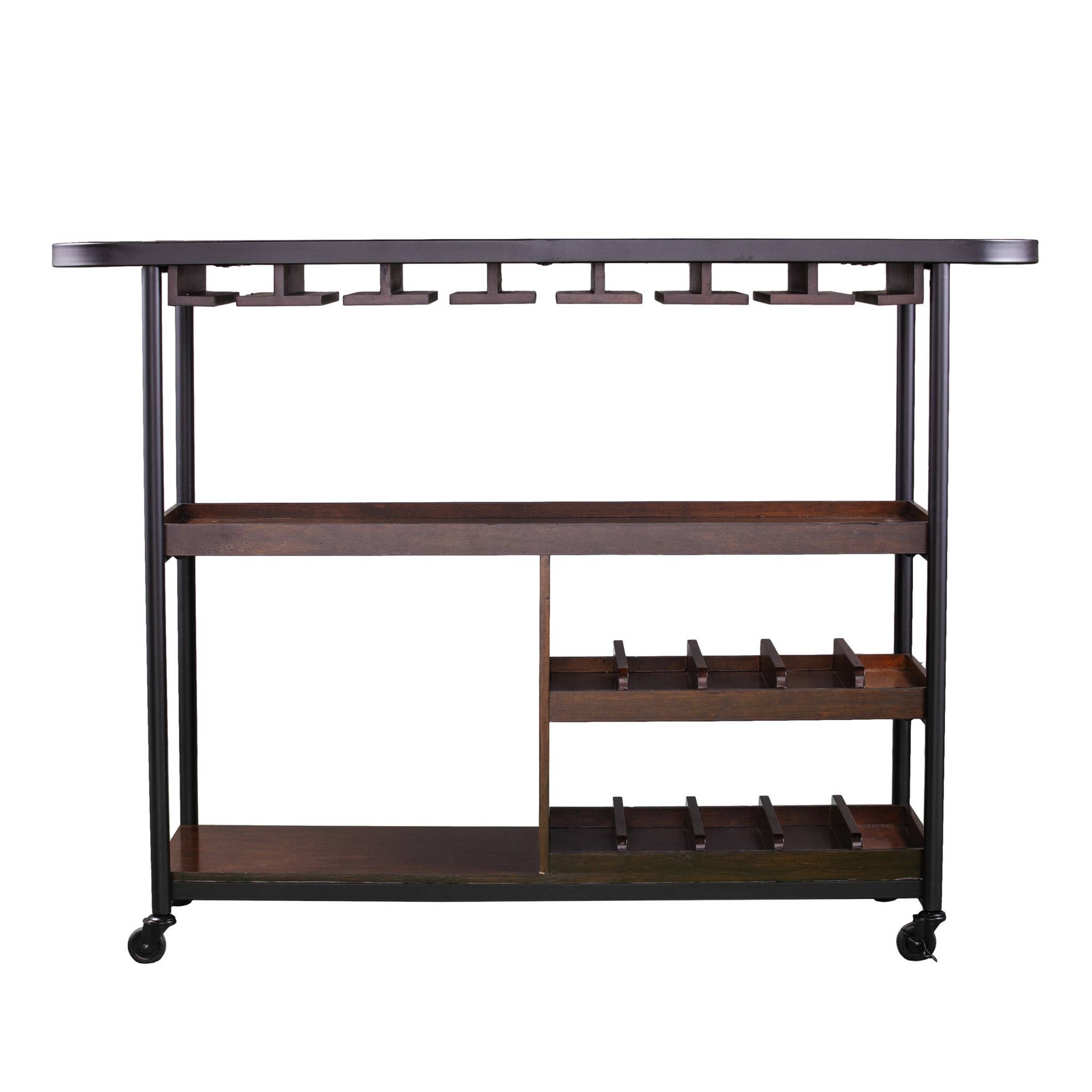 HomeRoots - Wholesale Bar Cart - Brown Rolling Bar Cart2