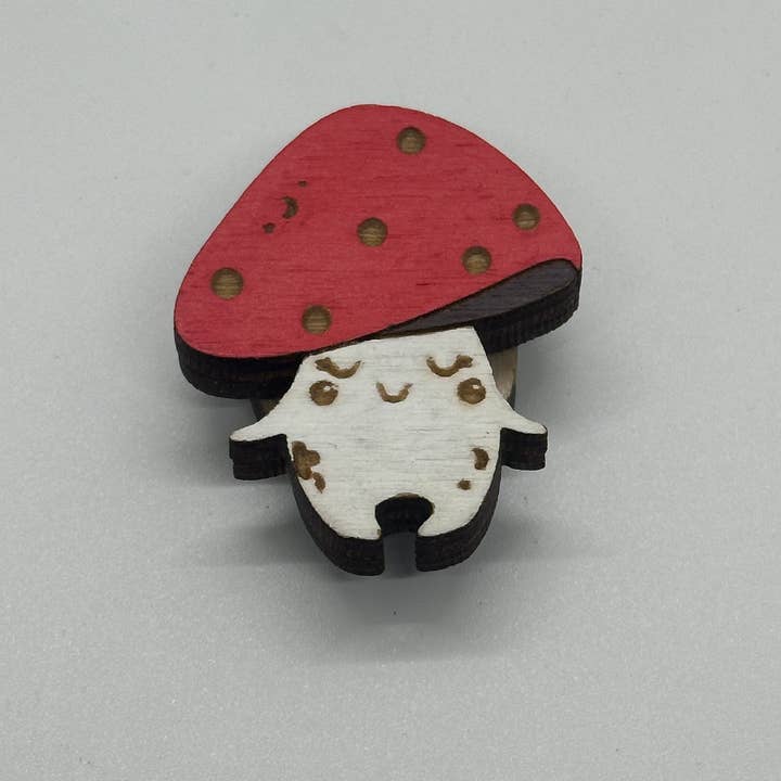 Velvet Guillotine - Wholesale Embroidery/cross-stitch supplies - Mushroom Creature Needle Minder for Crafting1