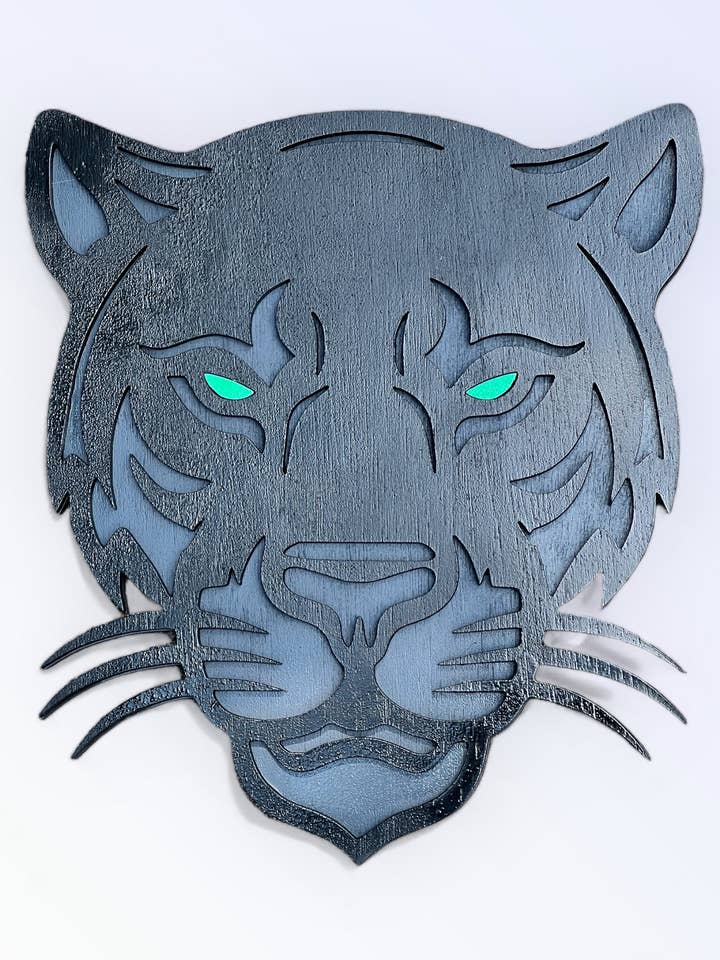 Panther Head 3D Door Hanger Custom Colors for wholesale by Geaux Magnolia