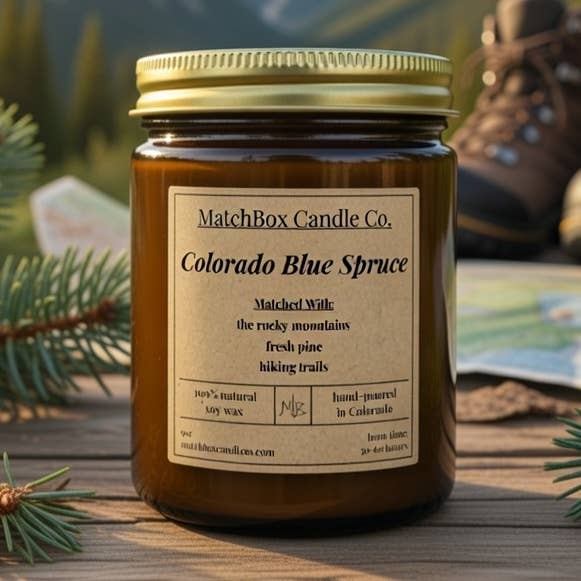 Colorado Blue Spruce for wholesale by MatchBox Candle Co.