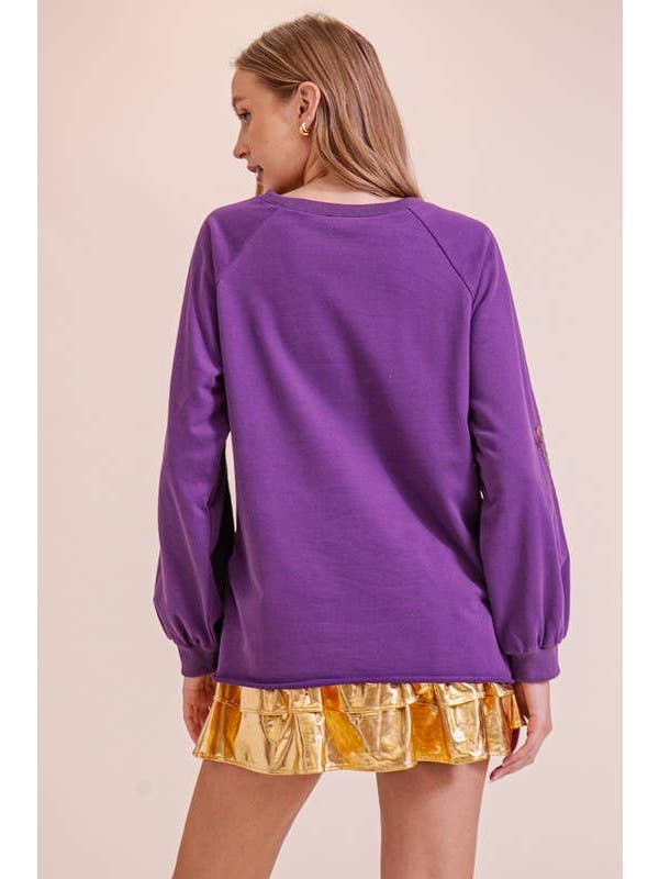 Vanilla Monkey - Wholesale T-Shirt (Graphic) - Women's - Mardi Gras Sequin Sweater Top5