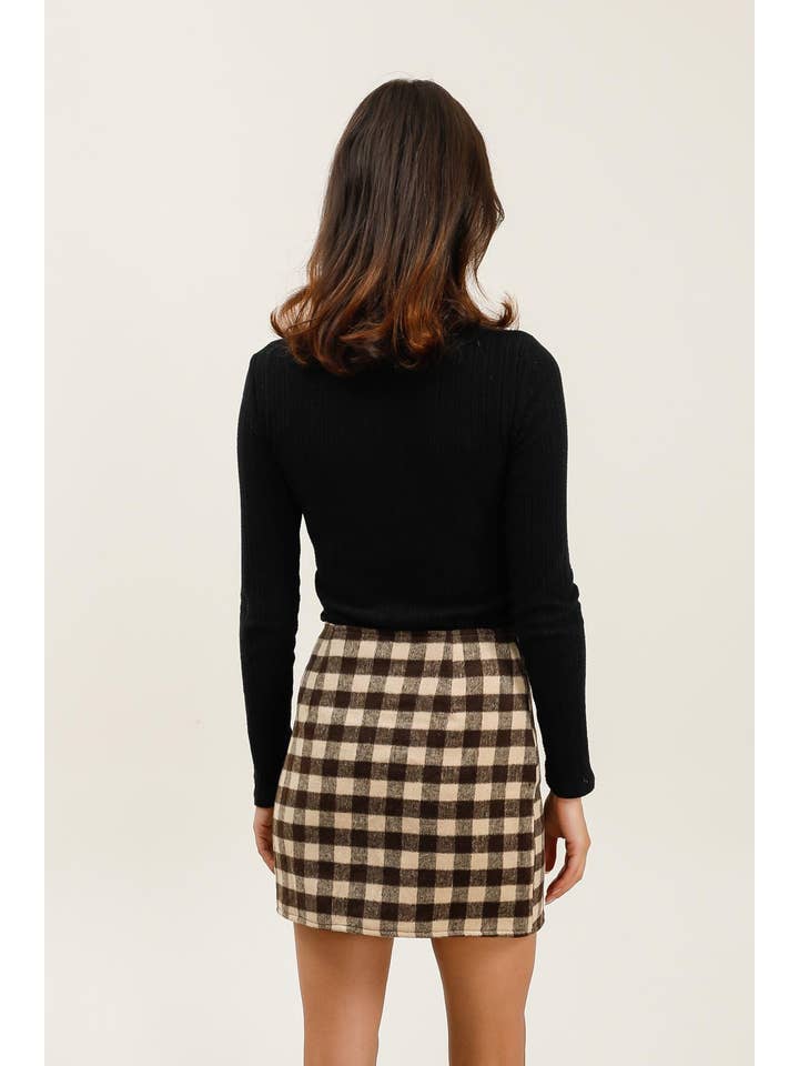 Daphnea - Wholesale Skirt - Women's - 32062 CHECKED SKIRT3