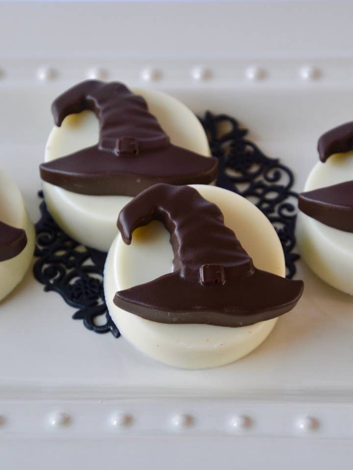 Witch Hat Chocolate Covered Oreos for wholesale by Chocolates Unlimited by Denise