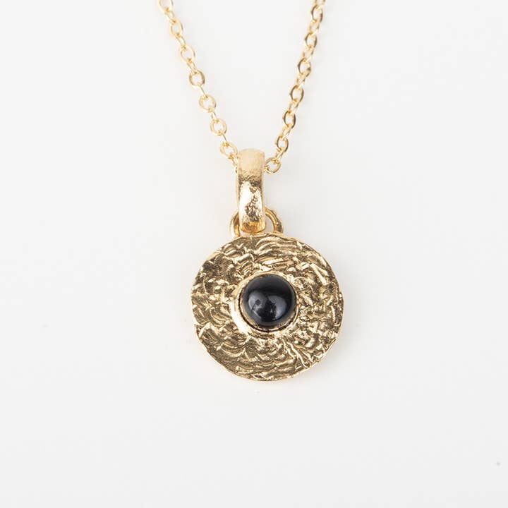 Collier Sophia quartz noir pour la vente par LaParitaine