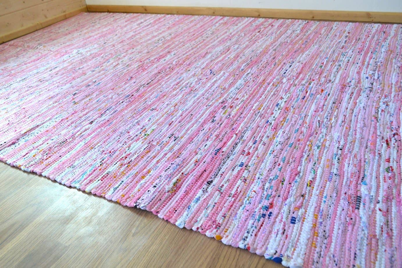Designs Emporium - Wholesale Runner Rug - Pink Rug Runner Chindi Rag Handmade Recycled Cotton7