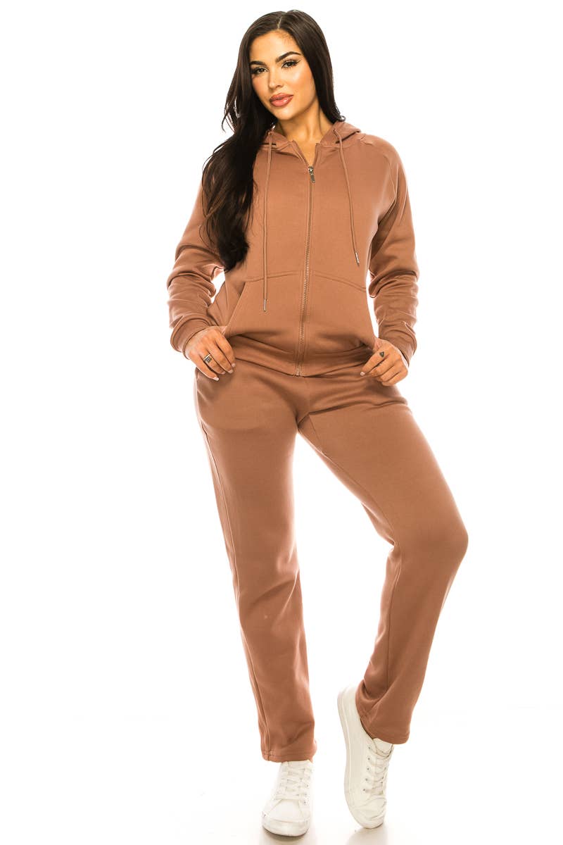 Lime All the Time - Wholesale Lounge Set - Women's - 2 Pcs Zipper Hoodie and Jogger Pants Set10