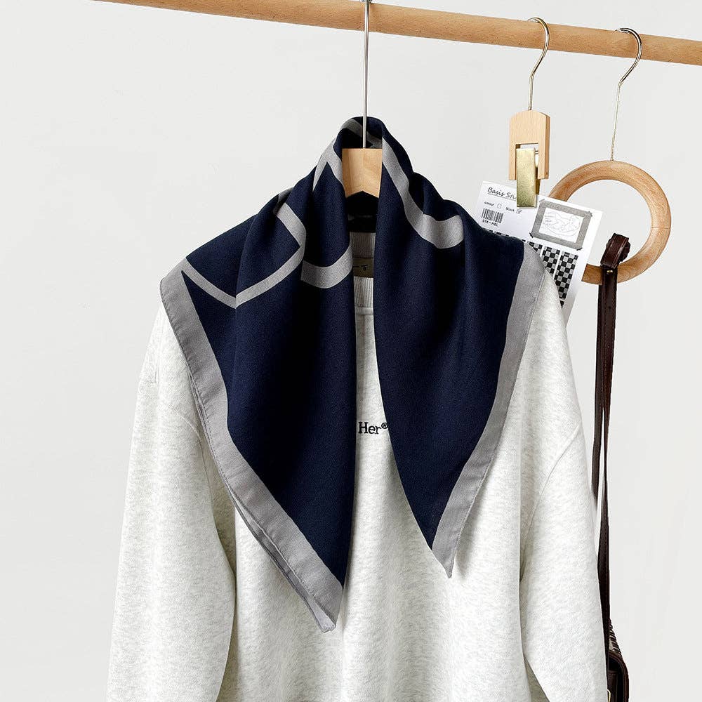 Dipped Shop - Wholesale Scarf - Women's - Splicing Print Vintage Square Silk Scarf DP25G45212