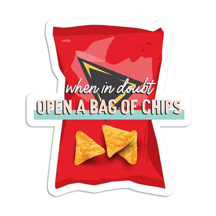 When in doubt open chips vinyl sticker for wholesale by I'll Know It When I See It