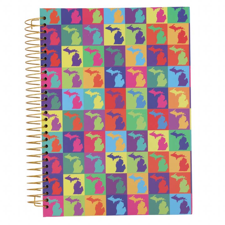 Michigan Pop Colors spiralanteckningsbok för wholesale av June Apothicarie