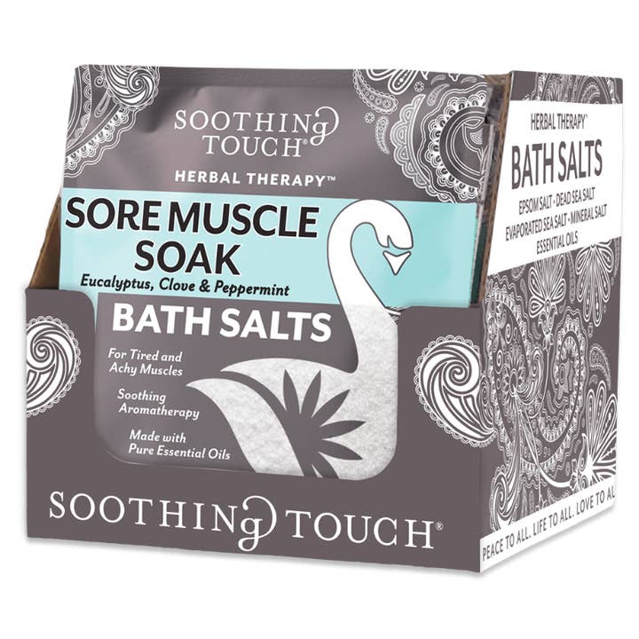 Soothing Touch - Wholesale Bath Salts - Sore Muscle Soak Bath Salts Pouch
