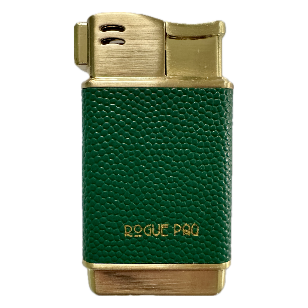 Rogue Paq - Venta al por mayor Encendedor - Encendedores de Tono Dorado Recargables en Piel Vegana de Lagarto y Serpiente10