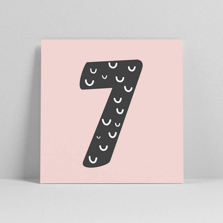 briefkaart „7" voor wholesale door Fünf vor Zehn