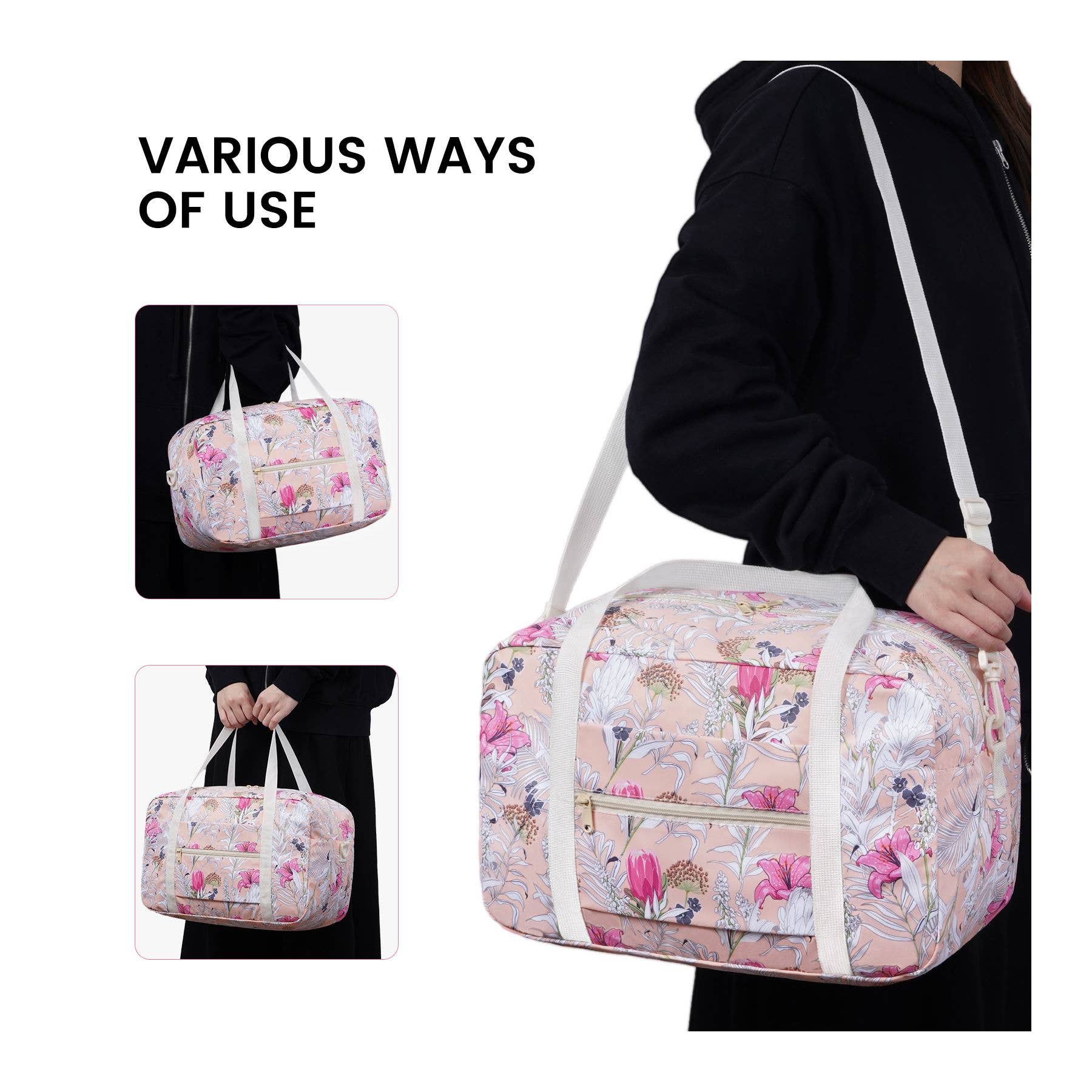 wandf – Saco de viagem - Mulher por atacado – Mala de Viagem Impressa 20L Armazenamento Sob o Assento para Companhias Aéreas35