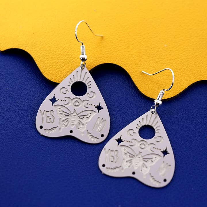 Goth-Inspired Corroded Heart Earrings for wholesale by HappyJewelrySupplies