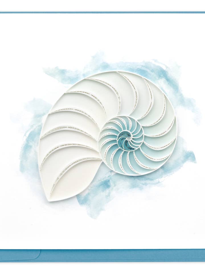 Abstrakt Nautilus Quillet lykønskningskort for engroshandel hos Quilling Card