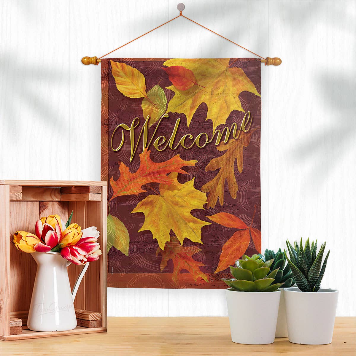 Two Group Flag Co - Wholesale Flag - Fall Leaves Falltime Harvest Autumn Decor Flag2