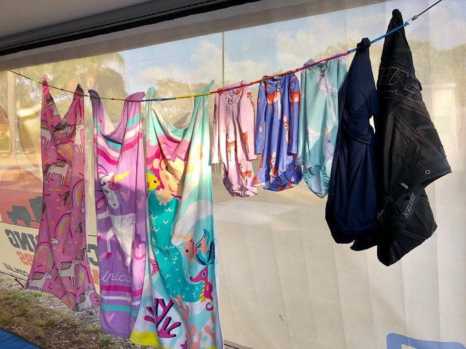 Adventure Awaits - Wholesale Clothes hangers - Slide n' Dry Pegless Clothesline | Rainbow | Australian Made8