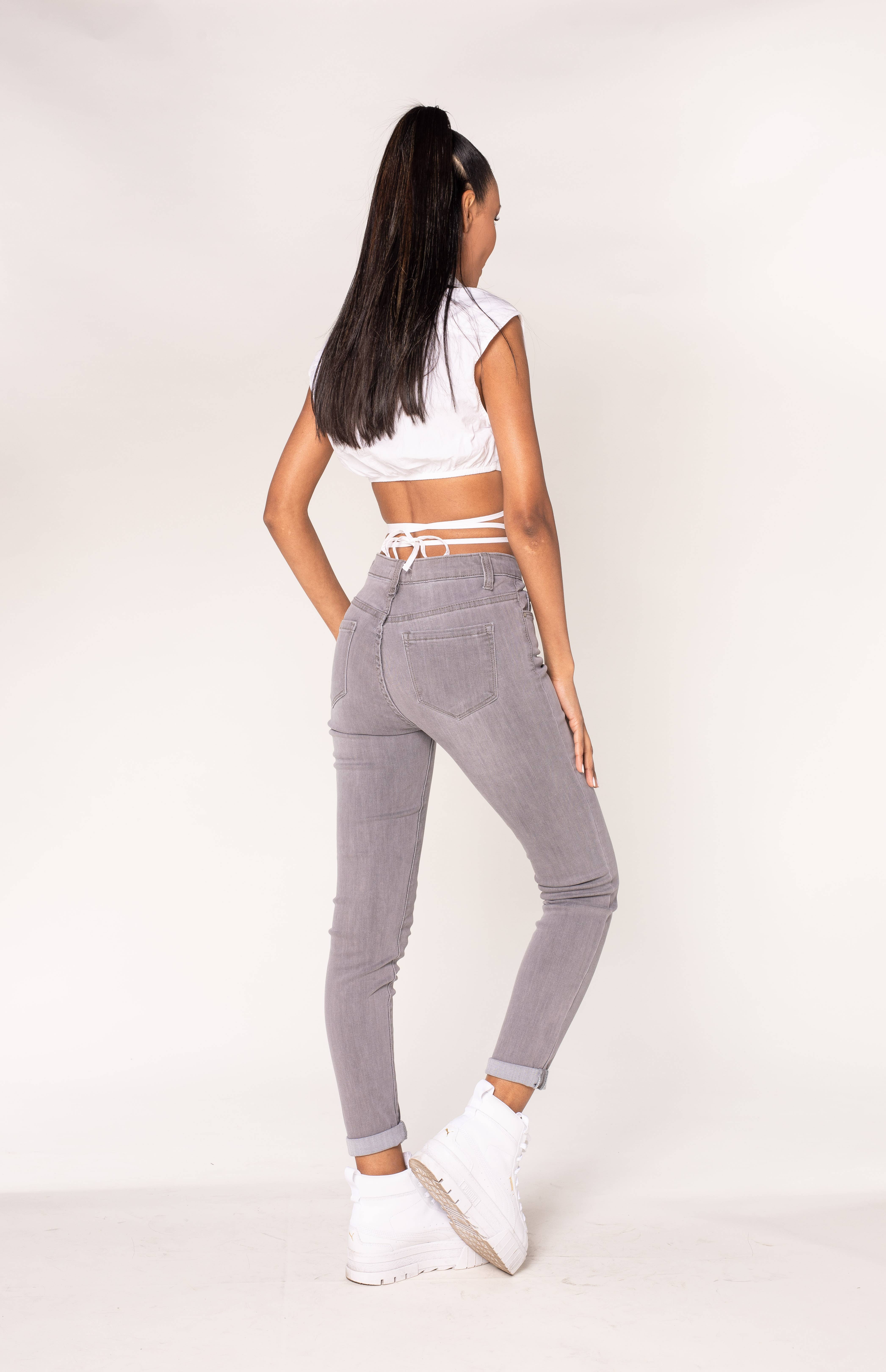 Nina Carter – Engroshandel Jeans - Dame – P078 stretch skinny bukser med høj talje31