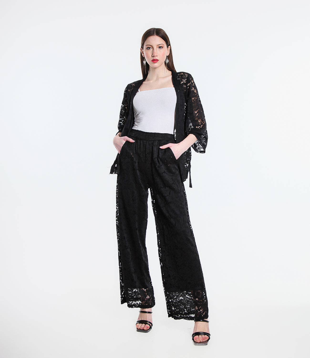 modáh - Vente Kimono – femme - Kimono à ceinture à la taille6