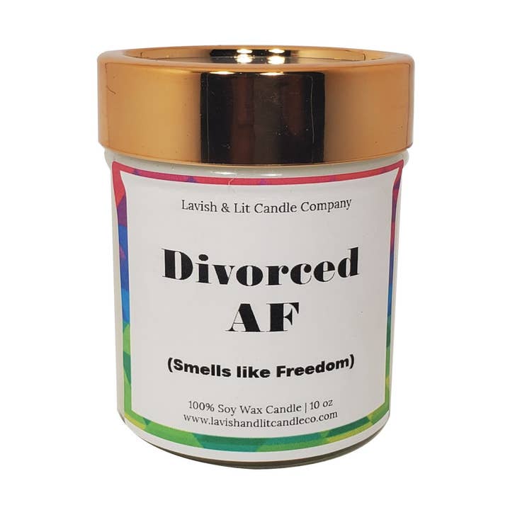 Divorced AF- Scented Candle for wholesale by Lavish & Lit Candle Company