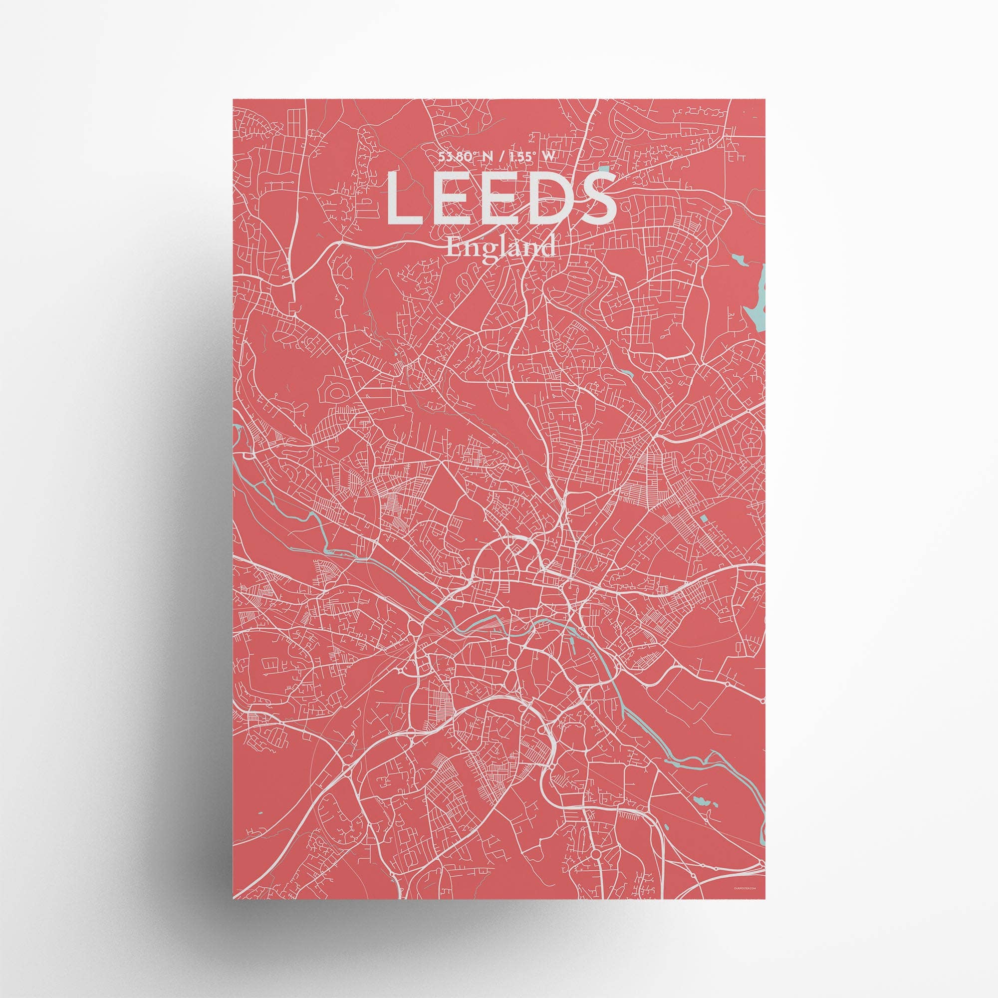 OurPoster.com – wholesale Poster – Leeds karta affisch256