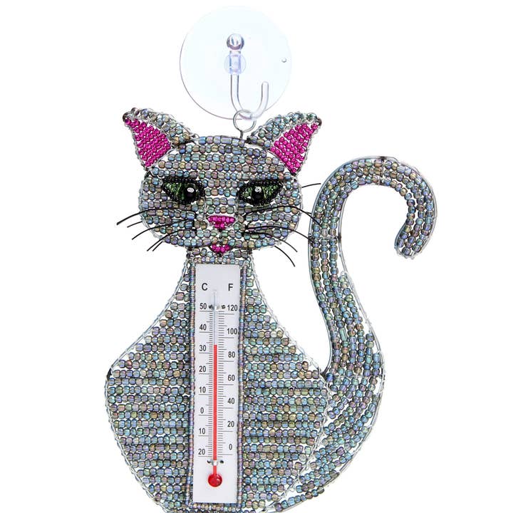 Termómetro de ventana Cat Set de 2 para venta al por mayor de Beadworx By Extol Accessories Ltd.