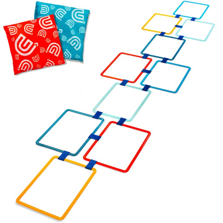 HOPSCOTCH Squares Plus! Set with 2 Premium Beanbags for wholesale by GetMovin' Sports