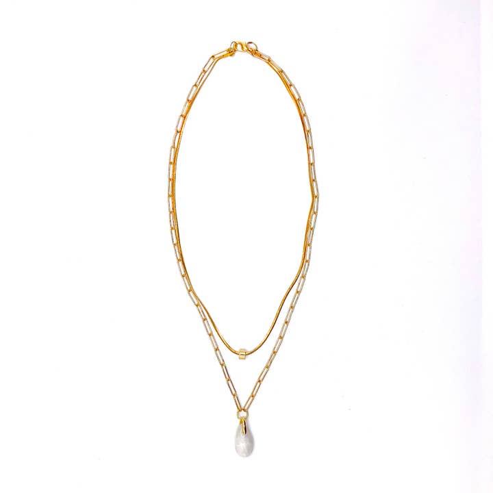 LUZ DE LA QUERRA - Wholesale Pendant/Charm Necklace - 24k gold-plated Claire necklace1