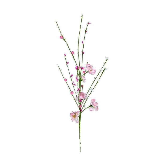 Lucknow Southern and Company – Engroshandel Kunstige blomster – 21" Pip Berry/Kirsebærblomst Gren Pink0