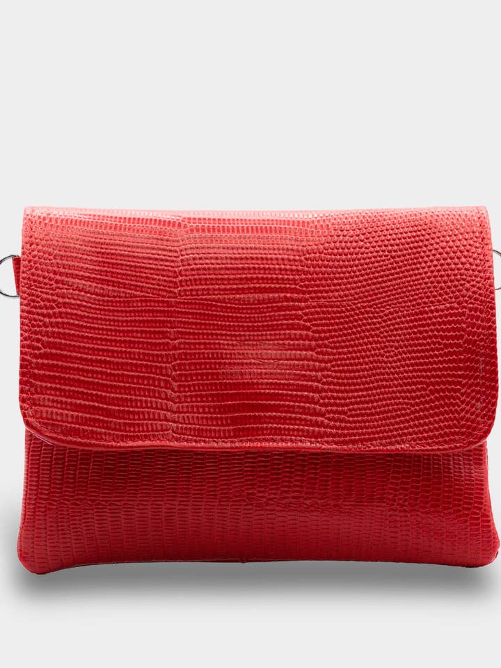 Pochette con patta in coccodrillo per la vendita all'ingrosso da parte di brique rouge