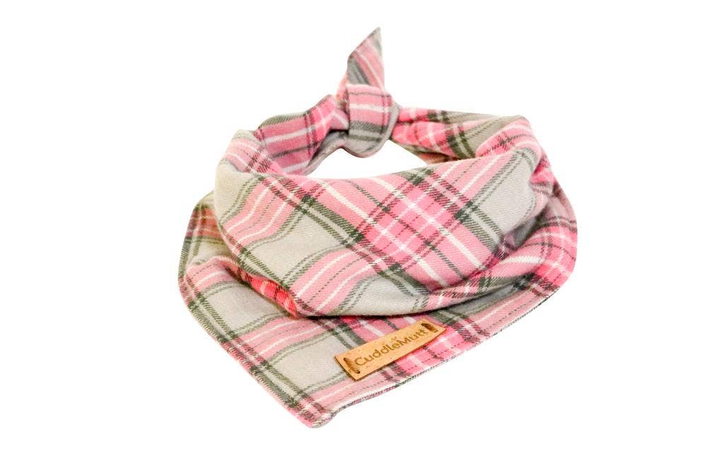 REMOVED BRAND - Wholesale Pet Bandana - Dog - Pink Plaid Dog Bandana0