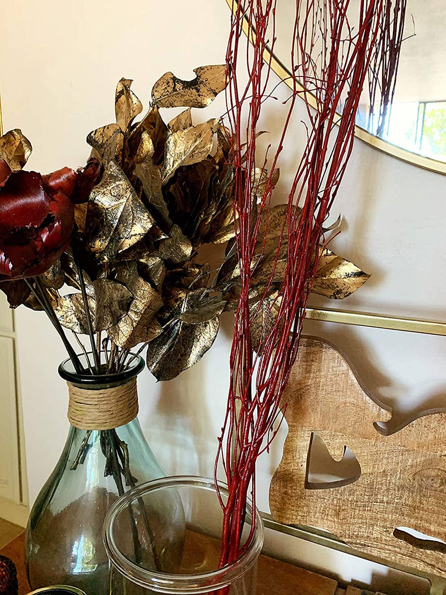 TF Publishing - Paper Goods – wholesale Artificial plant – Birch Branch Pack of 3 Branches 3-4 Ft Red1