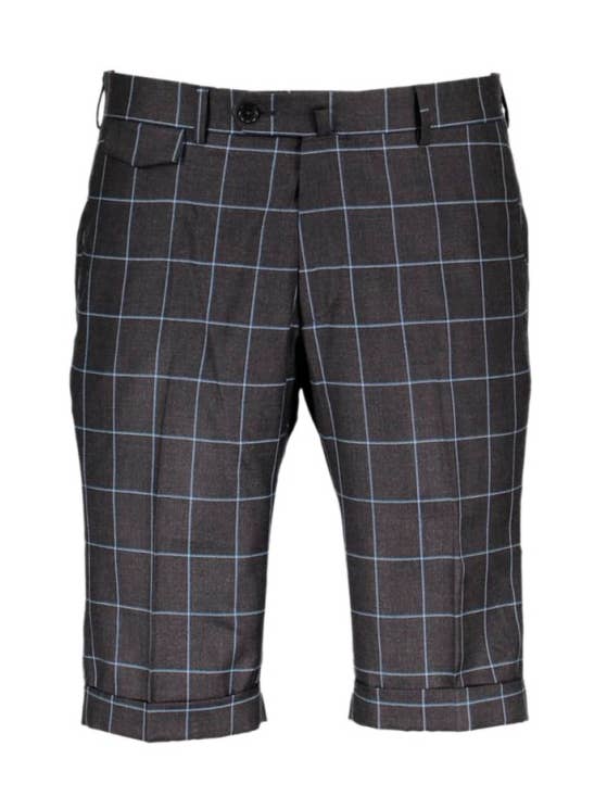 Grau/Blau karierte Bermudashorts für den Großhandel von Sir Gentleman Driver