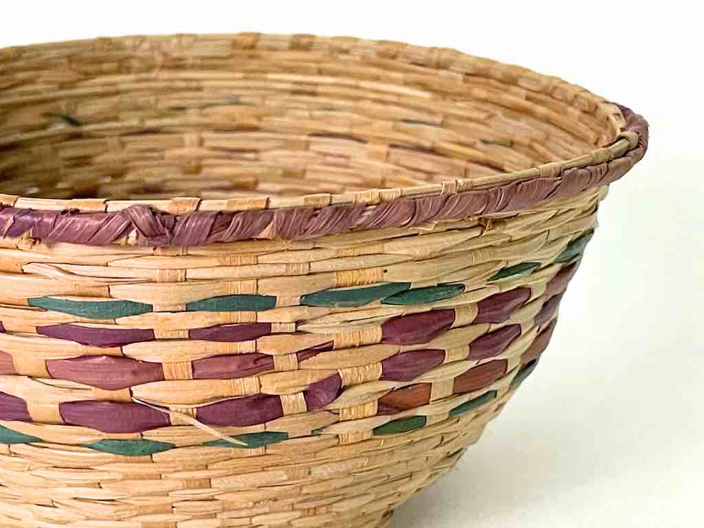The Niger Bend - Wholesale Basket - Small Rare "Soft" Straw Woven Mali Basket | 3 x 7"6