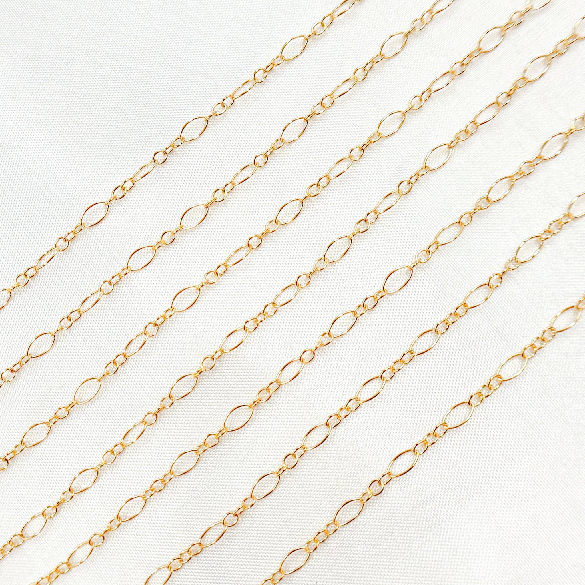 Jewels & Chains – wholesale Link & chain necklace – 716-801GF. 14K Gold Filled Long & Short Link Chain2