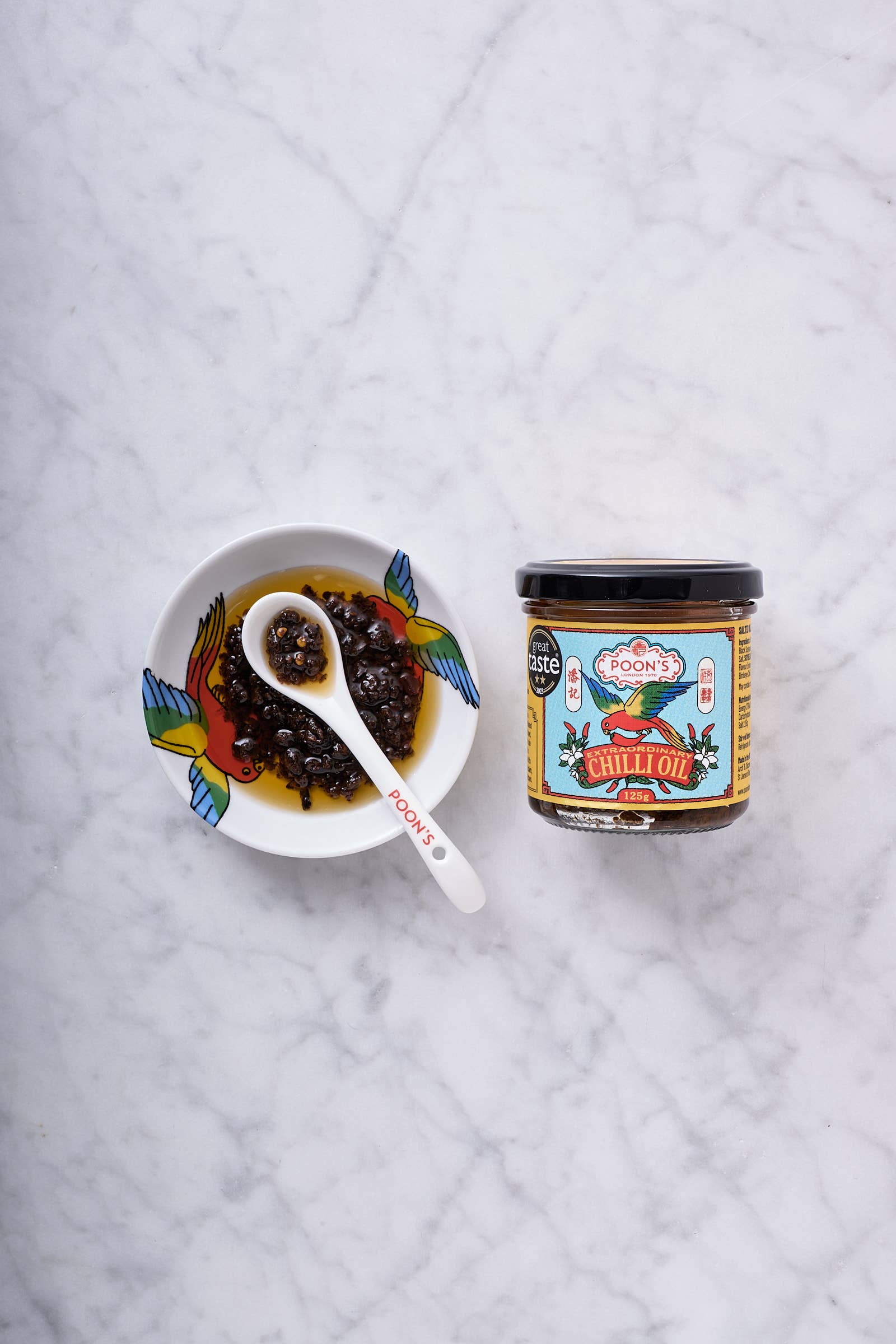 Poon's London – wholesale Chili paste – 1 Case of Extraordinary Chilli Oil - 6 x 125g jars3