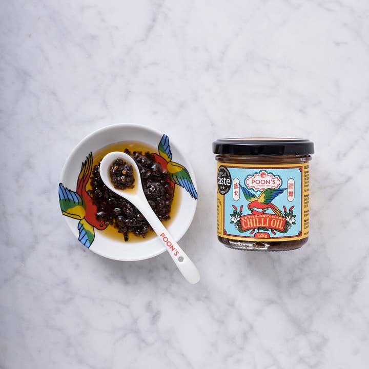 Poon's London – wholesale Chili paste – 1 Case of Extraordinary Chilli Oil - 6 x 125g jars3