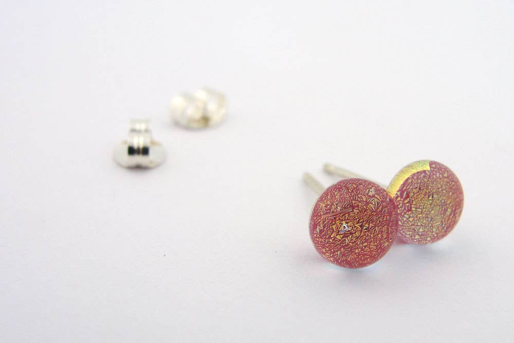 Momo Glassworks – wholesale Stud/post earrings – Bright Mosaic Studs6