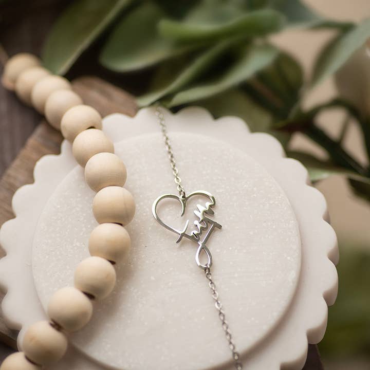 Positive Hope Designs - Wholesale Charm/Dangle Bracelet - Faith Heart Bracelet4