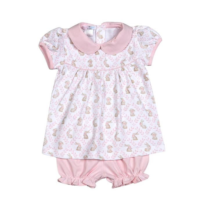 ENSEMBLE DE BLOOMERS PIMA LAPINS DE PÂQUES ROSES ETR-232 pour la vente par Baby Loren