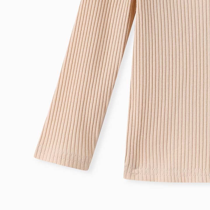 Coffee Toddler Girl 2pcs Classic Polo Collar Top and Grid Skirt Set for wholesale on Faire