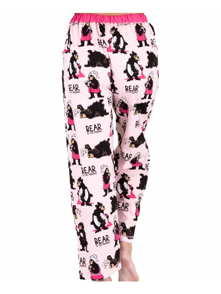Lazy One - Wholesale Sleepwear Bottom - Women's - Bear in the AM Pink Women's Pajama Pant3